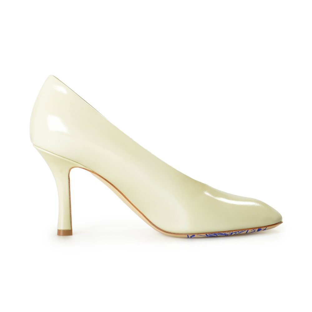 Burberry Women's "Baby Pump" Leather Heeled Pumps Shoes US 7.5 EUR 37.5 - Picture 4 of 8